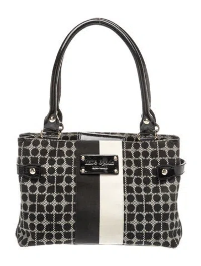 Pre-owned Kate Spade Canvas Shoulder Bag In Black