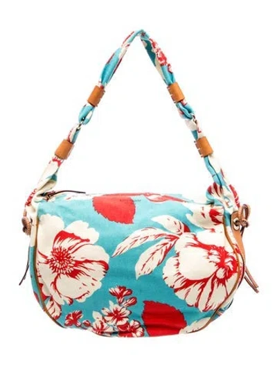 Pre-owned Kate Spade Canvas Shoulder Bag In Blue