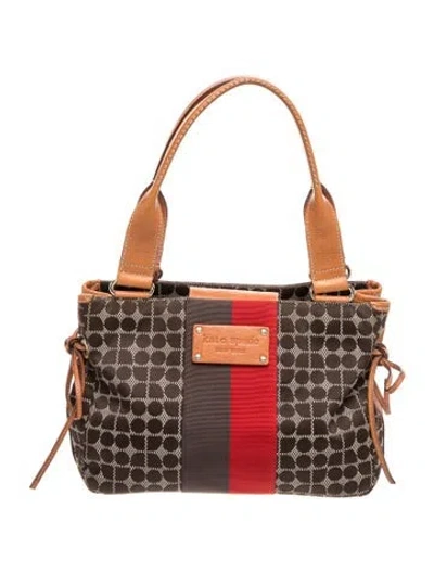 Pre-owned Kate Spade Canvas Shoulder Bag In Brown