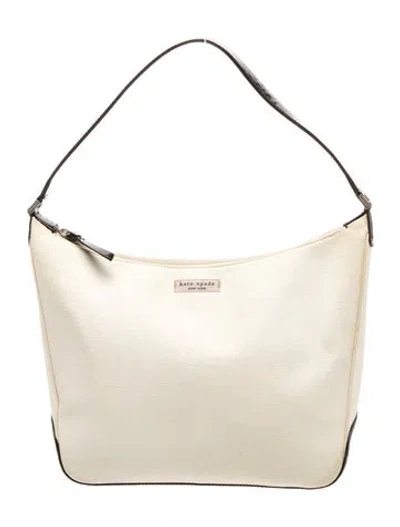 Pre-owned Kate Spade Canvas Shoulder Bag In Neutral