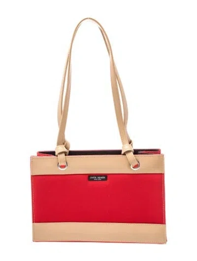 Pre-owned Kate Spade Canvas Shoulder Bag In Neutrals