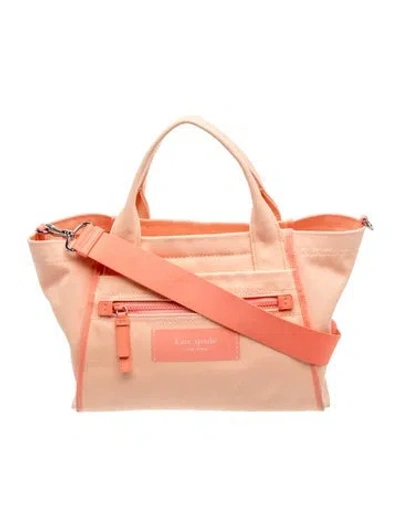 Pre-owned Kate Spade Canvas Shoulder Bag In Orange