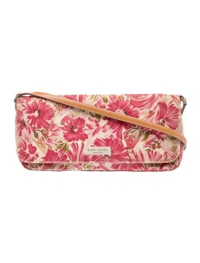 Pre-owned Kate Spade Canvas Shoulder Bag In Pink