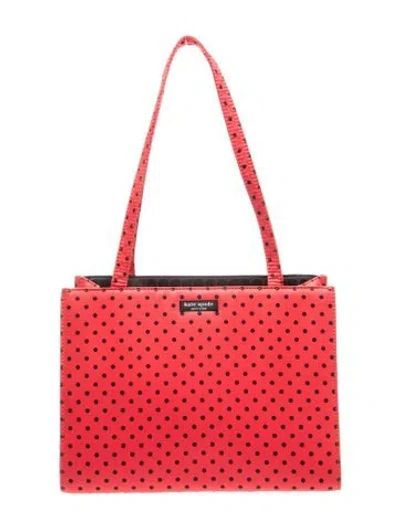 Pre-owned Kate Spade Canvas Shoulder Bag In Red