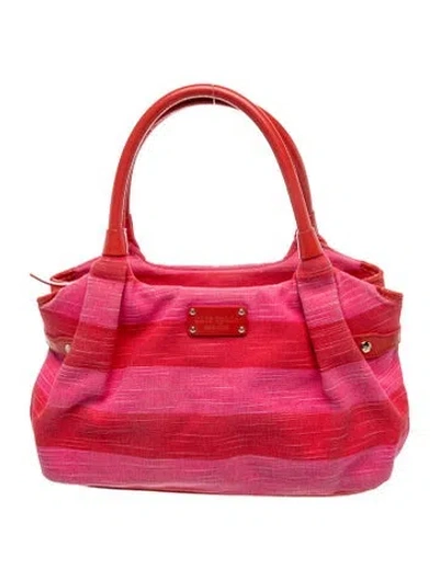 Pre-owned Kate Spade Canvas Shoulder Bag In Red