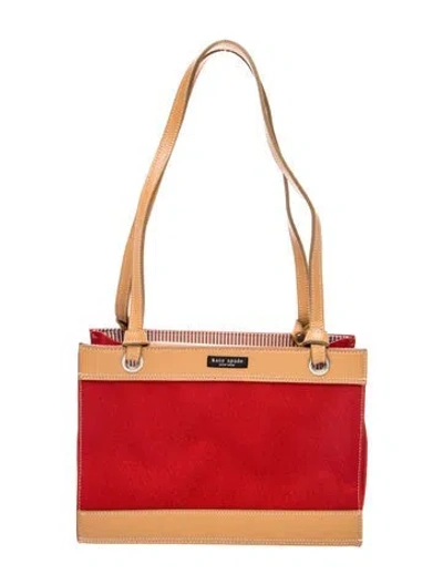 Pre-owned Kate Spade Canvas Shoulder Bag In Red