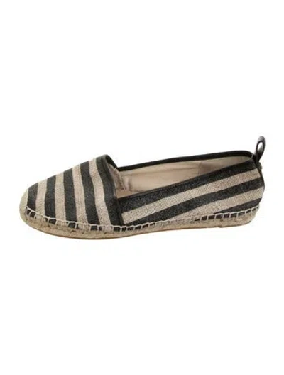 Pre-owned Kate Spade Canvas Striped Espadrilles In Multicolor