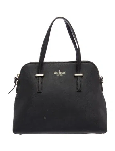 Pre-owned Kate Spade Canvas Top Handle Bag In Black