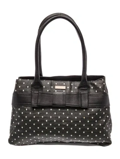 Pre-owned Kate Spade Canvas Top Handle Bag In Black