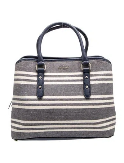 Pre-owned Kate Spade Canvas Top Handle Bag In Blue
