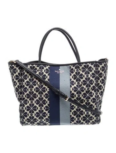 Pre-owned Kate Spade Canvas Top Handle Bag In Blue