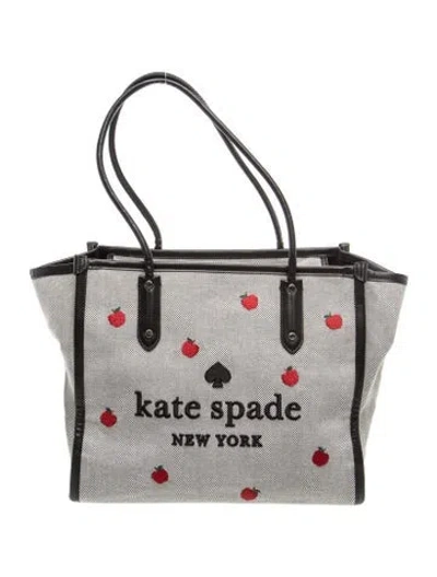 Pre-owned Kate Spade Canvas Top Handle Bag In Multi