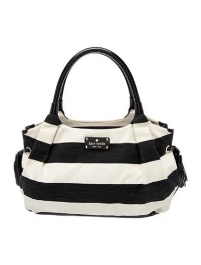 Pre-owned Kate Spade Canvas Top Handle Bag In Neutral