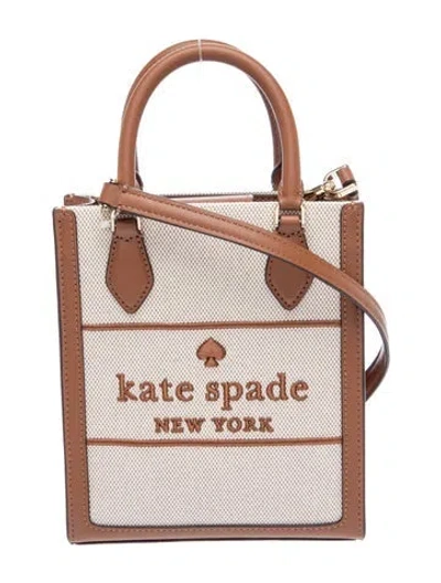 Pre-owned Kate Spade Canvas Top Handle Bag In Neutral