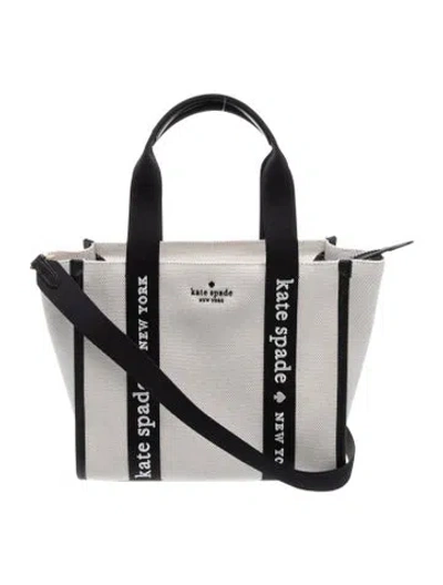 Pre-owned Kate Spade Canvas Top Handle Bag W/ Tags In Neutral