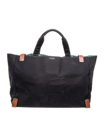Pre-owned Kate Spade Canvas Tote In Black