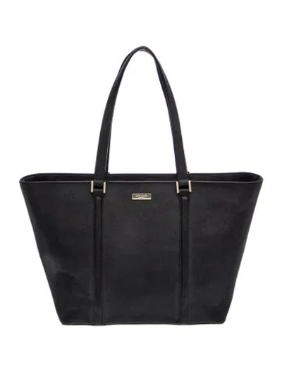 Pre-owned Kate Spade Canvas Tote In Black