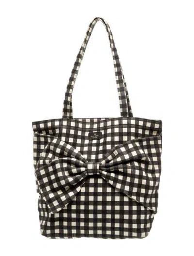 Pre-owned Kate Spade Canvas Tote In Black