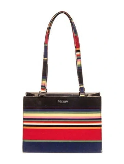 Pre-owned Kate Spade Canvas Tote In Blue