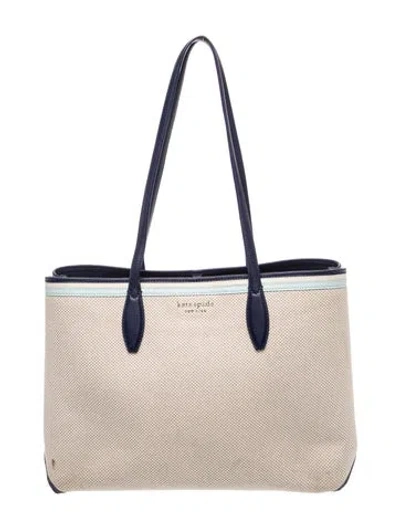 Pre-owned Kate Spade Canvas Tote In Neutral
