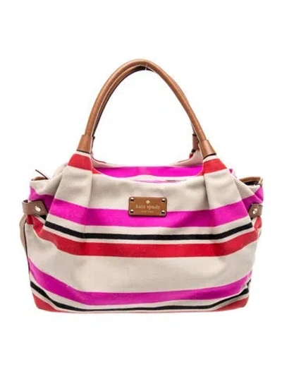 Pre-owned Kate Spade Canvas Tote In Neutrals