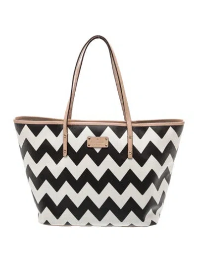Pre-owned Kate Spade Canvas Tote In White