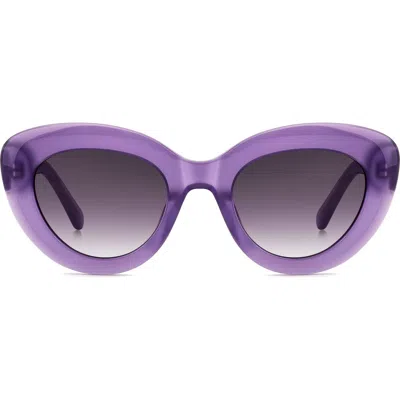 Kate Spade Capri 50mm Gradient Cat Eye Sunglasses In Purple