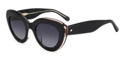 Kate Spade Capri/g/s Asian Fit 3h2/9o Women's Sunglasses Black Size 50
