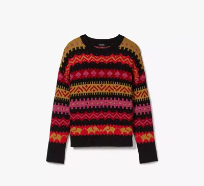 Kate Spade Carnival Fair Isle Sweater In Engine Red