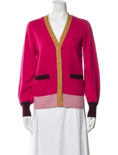 Pre-owned Kate Spade Cashmere Colorblock Pattern Sweater In Multi