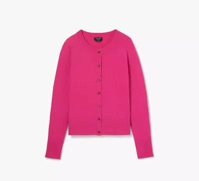 Kate Spade Cashmere Crewneck Cardigan In Rhododendron Grove