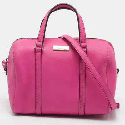 Pre-owned Kate Spade Casie Newbury Lane Pink Leather Satchel