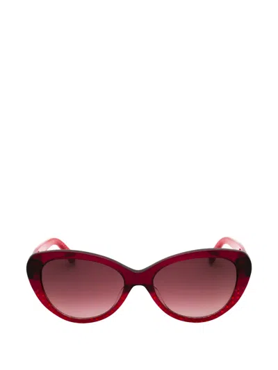 Kate Spade Cat-eye Frame Sunglasses In Burgundy