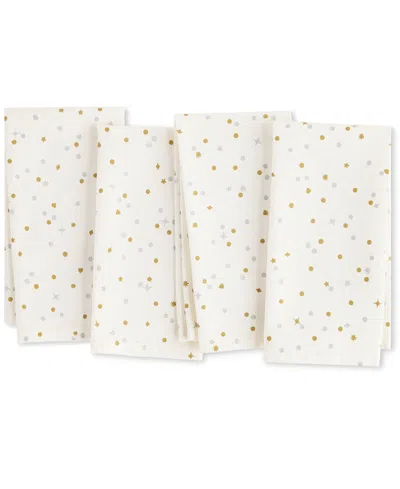Kate Spade Celebration Confetti Dot Napkin 20" X 20", Set Of 4 In White