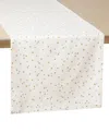 Kate Spade Celebration Confetti Dot Table Runner, 15" X 72" In White
