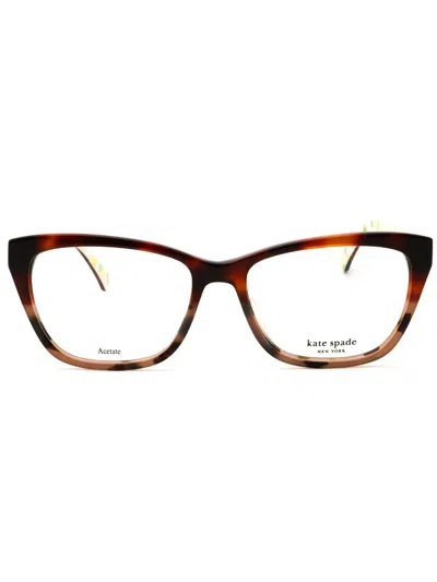 Kate Spade Celestine Sunglasses In Havana / Clear Demo Lens