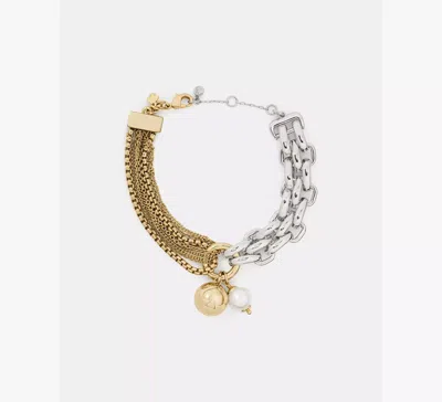 Kate Spade Chain Reaction Asymmetrical Bracelet In Gold