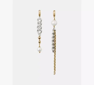 Kate Spade Chain Reaction Asymmetrical Chain Earrings In Gold