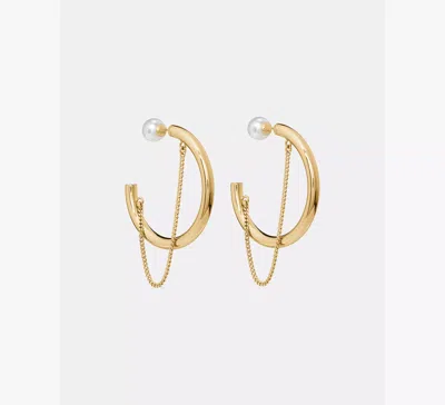 Kate Spade Chain Reaction Chain Hoops In Gold