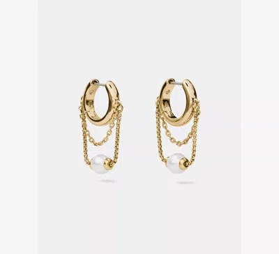 Kate Spade Chain Reaction Chain Huggies In Gold