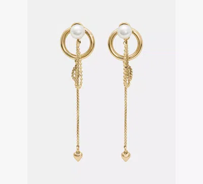 Kate Spade Gold-tone Chain Reaction Front-back Linear Drop Earrings