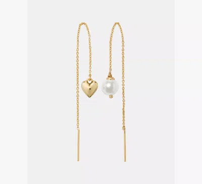 Kate Spade Chain Reaction Threader Earrings In Gold