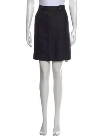 Pre-owned Kate Spade Chain-link Accents Mini Skirt In Black
