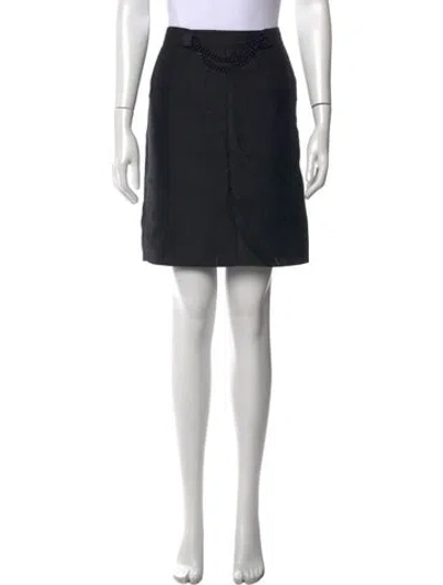Pre-owned Kate Spade Chain-link Accents Mini Skirt In Black