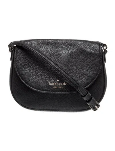 Pre-owned Kate Spade Chain-link Crossbody Bag In Black