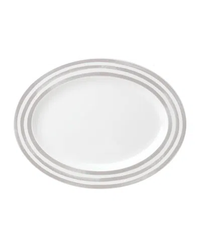 Kate Spade Charlotte St Oval Platter In Gray