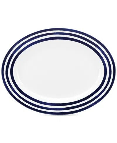 Kate Spade Charlotte Street 16" Platter In White,blue
