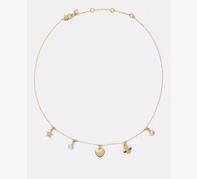 Kate Spade Charm Necklace In Gold