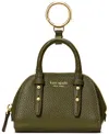 Kate Spade Charmed Pebbled Leather Bag Charm In Green