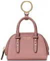 Kate Spade Charmed Pebbled Leather Bag Charm In Pink